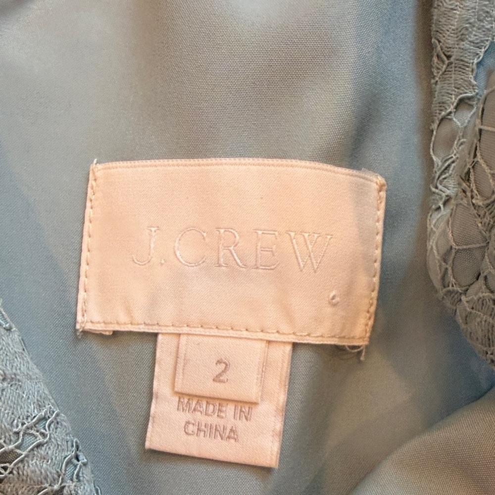 J. Crew GreenElegant Lace Cap Sleeve Dress Size 2 C12-013 - Picture 3 of 8